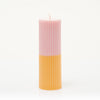 Two Tone Pillar Candle- Sunset