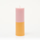 Two Tone Pillar Candle- Sunset