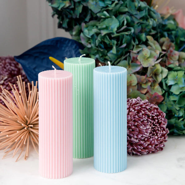 Pillar Pastel Green Candle