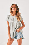 Cartel Beaded Tee- Grey