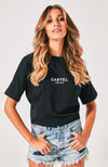 Cest Moi Crop Tee- Black