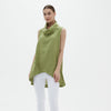 Cowl neck sleeveless tunic-meadow green