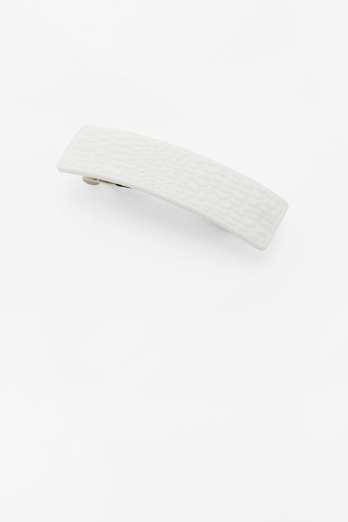Embossed Clip White