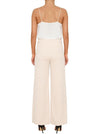 Day To Night High Waisted Wide Leg Pant- Nude
