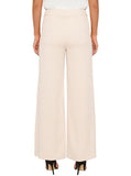 Day To Night High Waisted Wide Leg Pant- Nude