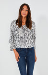 Diego Lace Up Shirt- Snake