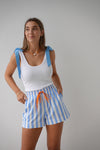 THE HARVEY SHORT IN AZURE STRIPE