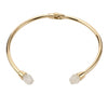 Dawns Exhale Collar Necklace- Clear Quartz/Gold