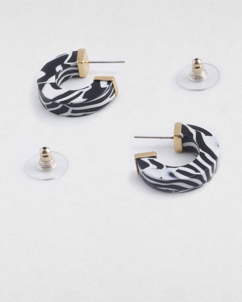 Kathy Earrings- Zebra