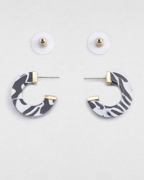 Kathy Earrings- Zebra