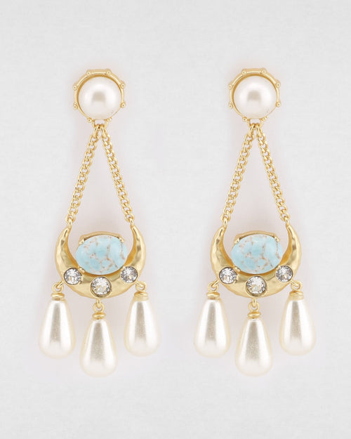 Creciente Earring- Turquoise