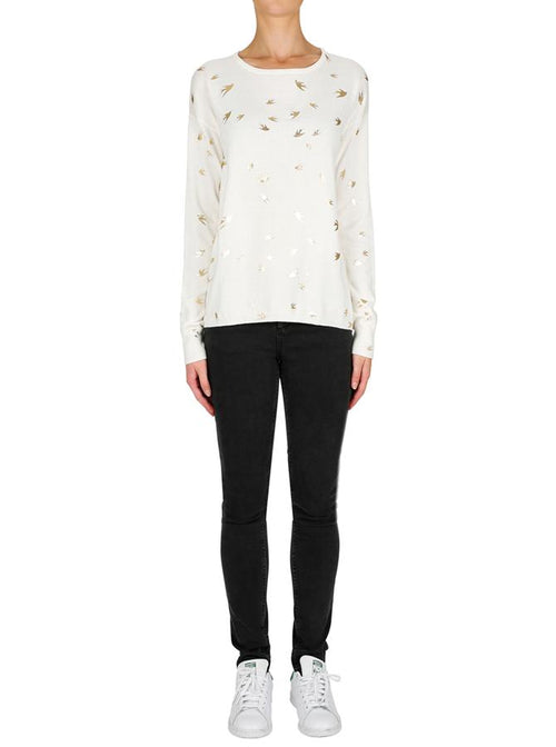 Escape Crew Sweater- White/Gold