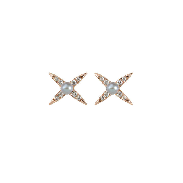 Evening Shine Stud Earring- Rose Gold