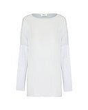 Spliced Sweater- White