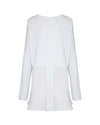 Spliced Sweater- White
