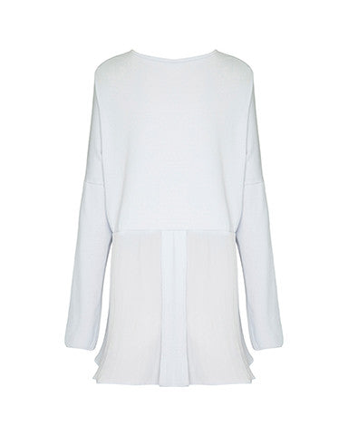 Spliced Sweater- White