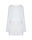 Spliced Sweater- White