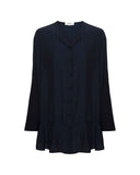 Frill Edge Overshirt- Frech Navy