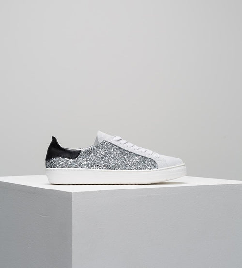Indiana Sneaker- Silver Glitter