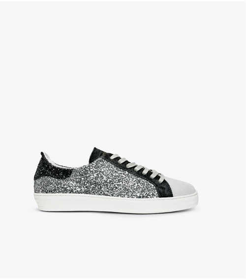 INDIANA - Silver / Blk Glitter