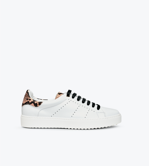 Tommy Sneakers- White/Pink Snake