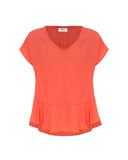 Frill Bell Tank- Coral