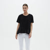 Flange hem top-black
