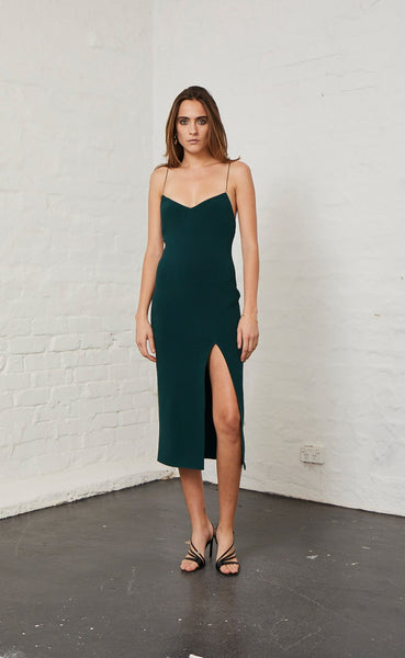 Margaux Panel Dress- Forest