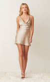 Pearl Bay Mini Dress- Nude
