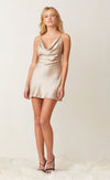 Pearl Bay Mini Dress- Nude