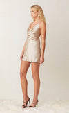 Pearl Bay Mini Dress- Nude