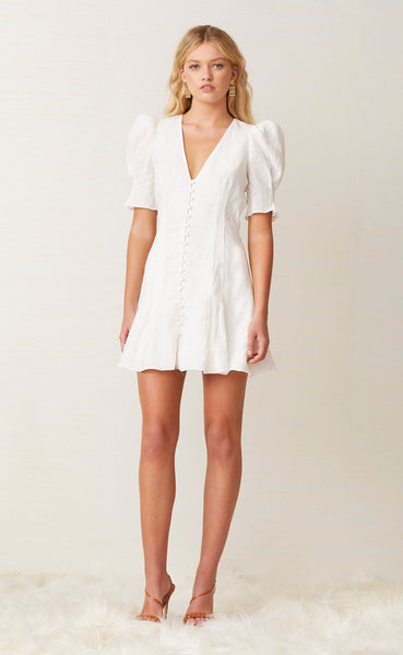 Puka Shell Mini Dress- Ivory