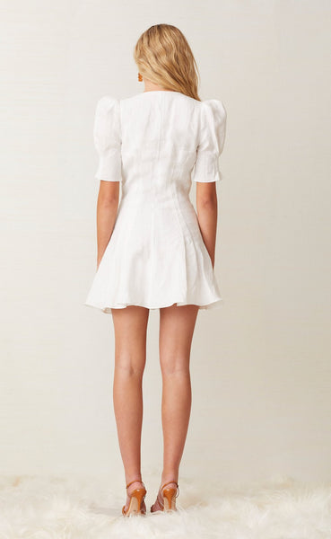 Puka Shell Mini Dress- Ivory