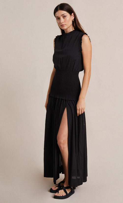 Felice Shirred Dress- Black