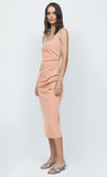 Karina Tuck Midi Dress- Peach Sherbert