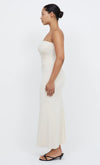 Myla Strapless Dress- Shell