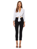 Auguste Tie Front Shirt- White