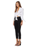 Auguste Tie Front Shirt- White