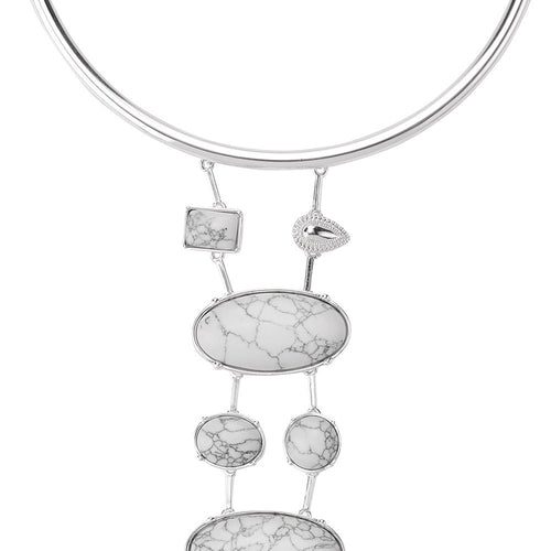 Hunter & Gatherer Collar Necklace- White Howlite