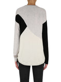Hyperluxe Sweater- Black/Grey/Ivory