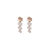 Harvest Moon Cuff Earrings- Crystal Quartz