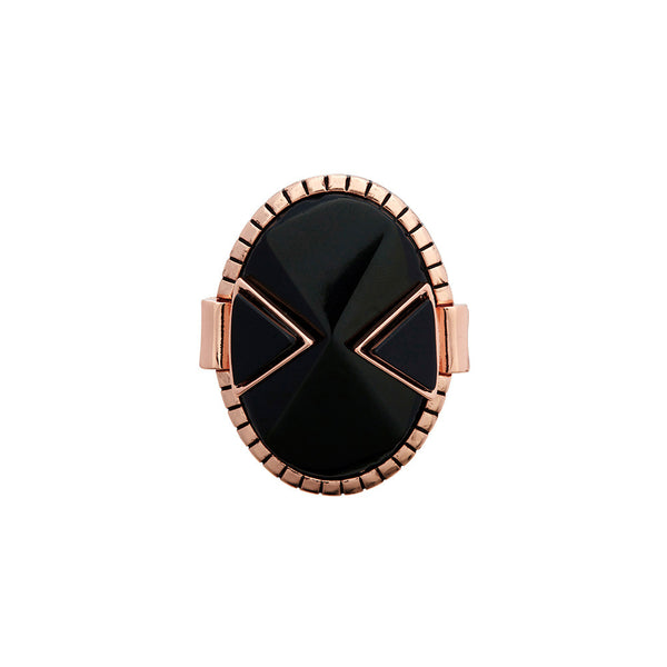 Heart Wonder Ring- Rose Gold/Black