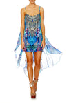 Mini Dress W/ Long Overlay- Moon Dance