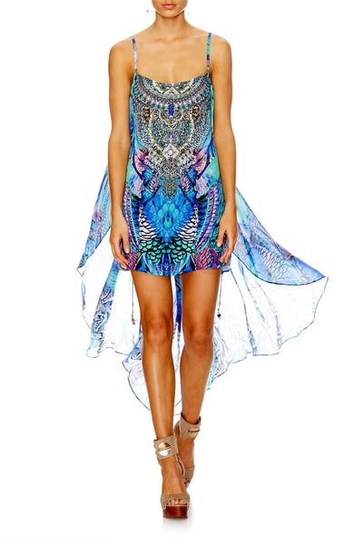 Mini Dress W/ Long Overlay- Moon Dance