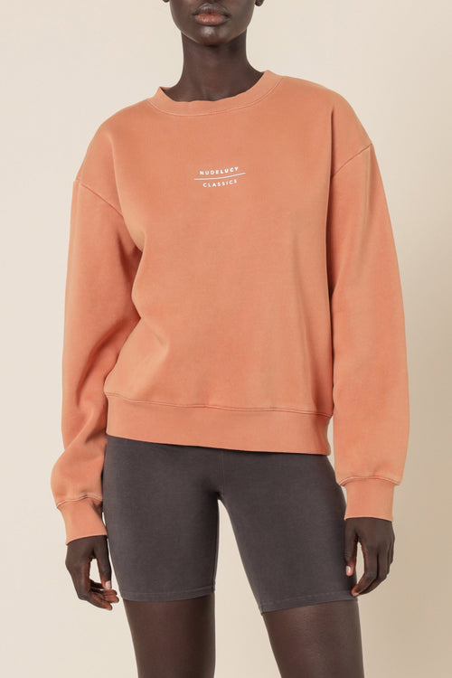 Nude Classic Slogan Sweat- Terracotta