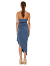 Delphine Strapless Dress- Steele Blue