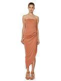 Delphine Strapless Dress- Terracotta