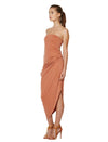 Delphine Strapless Dress- Terracotta