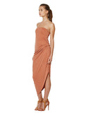 Delphine Strapless Dress- Terracotta