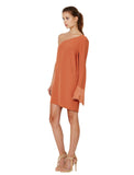 Lunetta Asymmetrical Dress- Spice